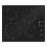 Gorenje SVK667S Table de cuisson vitroc&eacute;ramique EC610SC Une information important