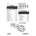 Lennox LGH/LCH420, 480, 540 &amp; 600 Guide d'installation