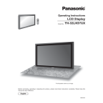Panasonic TH32LHD7ES Operating instrustions