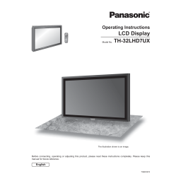 Panasonic TH32LHD7ES Operating instrustions | Fixfr