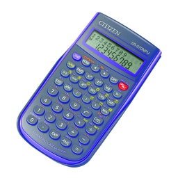 Citizen SR-270NPU calculator Fiche technique | Fixfr