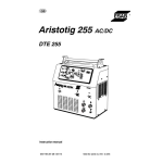 ESAB Aristotig DTE 255 Manuel d'instructions + AI Chat