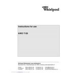 Whirlpool AWO 7120 Manuel utilisateur