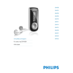 Philips SA4120/02 Baladeur audio &agrave; m&eacute;moire flash Manuel utilisateur