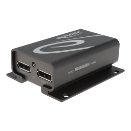 DeLOCK 87697 DisplayPort 1.2 Switch 2 x DisplayPort in > 1 x DisplayPort out 4K Fiche technique | Fixfr