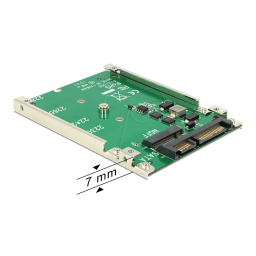 DeLOCK 62544 2.5″ Converter SATA 22 pin > 1 x M.2 key B - 7 mm Fiche technique | Fixfr
