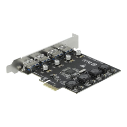 DeLOCK 90509 PCI Express x1 Card to 4 x external USB Type-A female SuperSpeed USB (USB 3.2 Gen 1) Fiche technique | Fixfr