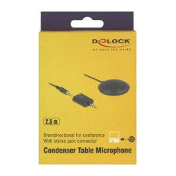 DeLOCK 65873 Condenser Table Microphone omnidirectional for conference Fiche technique | Fixfr