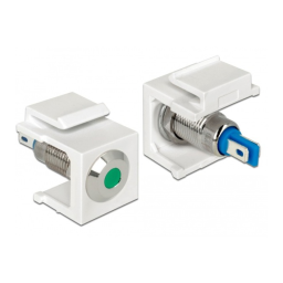 DeLOCK 86435 Keystone LED green 6 V flat, white Fiche technique | Fixfr