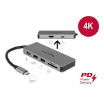 DeLOCK 87743 USB Type-C&trade; Docking Station for Mobile Devices 4K - HDMI / Hub / SD / PD 2.0 Fiche technique