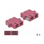 DeLOCK 85998 Optical Fiber Coupler SC Duplex female to SC Duplex female Multi-mode 4 pieces violet Fiche technique