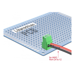 DeLOCK 66011 Terminal block for PCB soldering version 2 pin 5.00 mm pitch vertical 10 pieces Fiche technique