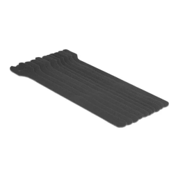 DeLOCK 18264 Hook-and-loop fasteners L 240 mm B 13 mm 10 pieces black Fiche technique | Fixfr