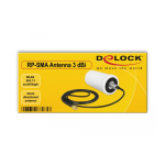 DeLOCK 88985 WLAN 802.11 ac/a/h/b/g/n Antenna RP-SMA plug 1.4 - 3 dBi omnidirectional Fiche technique