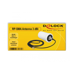 DeLOCK 88985 WLAN 802.11 ac/a/h/b/g/n Antenna RP-SMA plug 1.4 - 3 dBi omnidirectional Fiche technique | Fixfr