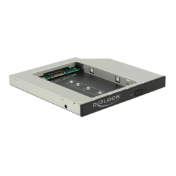 DeLOCK 62716 Slim SATA 5.25″ Installation Frame (13 mm) for 1 x M.2 SSD Key B Fiche technique | Fixfr