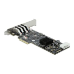 DeLOCK 89008 PCI Express x4 Card to 4 x external SuperSpeed USB (USB 3.2 Gen 1) USB Type-A female Quad Channel - Low Profile Form Factor Fiche technique