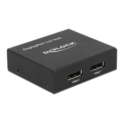 DeLOCK 87691 DisplayPort 1.2 Splitter 1 x DisplayPort in > 2 x DisplayPort out 4K Fiche technique | Fixfr