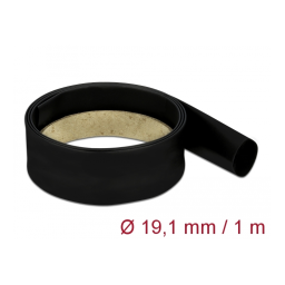 DeLOCK 20662 Heat Shrink Tube 1 m x 19.1 mm Shrinkage Ratio 4:1 black Fiche technique | Fixfr