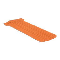 DeLOCK 18695 Hook-and-loop fasteners L 150 mm x W 12 mm 10 pieces orange Fiche technique | Fixfr