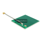 DeLOCK 86253 WLAN 802.11 b/g/n Antenna MHF&reg; I plug 30 x 30 mm 2 dBi 5 cm PCB internal self adhesive Fiche technique