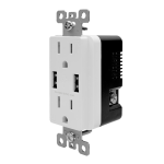 usi USB2R2WH20A36 A USB Charger 20 Amp Tamper Resistant Duplex Receptacle Wall Outlet Manuel du propri&eacute;taire