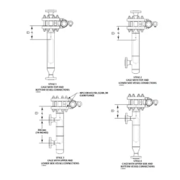 Capteur à plongeur de type sandwich sans cage 249W de ( 249W Cageless Wafer Style Displacer Sensor)