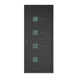 Porte d'entrée aluminium Aurélia blanc 90 x h.215 cm poussant gauche