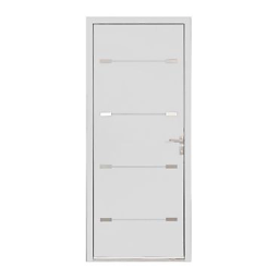 Porte d'entrée aluminium Alexia gris 80 x h.215 cm poussant droit