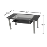 AVF Black and Clear Tempered Glass with Chrome Legs Coffee Table Guide d'installation