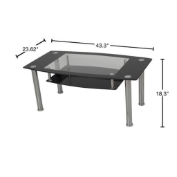 AVF Black and Clear Tempered Glass with Chrome Legs Coffee Table Guide d'installation | Fixfr