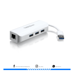 Trendnet TU3-ETGH3 USB 3.0 to Gigabit Adapter + USB Hub Fiche technique