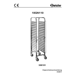 Bartscher 300181 Gastronorm trolley AGN1800-1/1 Mode d'emploi