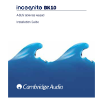 Cambridge Audio Incognito BK10 Manuel utilisateur