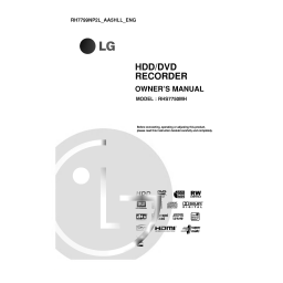 LG RHS7750MH Manuel du propriétaire | Fixfr