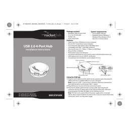 RocketFish RF-NBSKHBP 4-Port USB 2.0 Hub Guide d'installation rapide | Fixfr