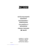 Zanussi ZD 16/9 R : Notice d'Utilisation + AI Chat
