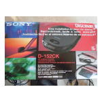 Sony D-152CK Manuel utilisateur