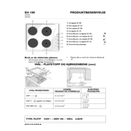 NEUTRO EH 100 W Hob Manuel utilisateur | Fixfr