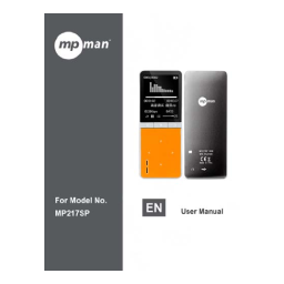 MPMan MP217SP Manuel utilisateur | Fixfr