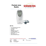 Sangean DT-F1V Manuel utilisateur