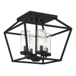 Eurofase 41956-014 Bastille 4-Light Black Outdoor Flush Mount Light Guide d'installation