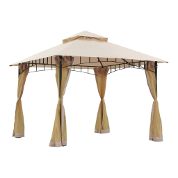 Outsunny 84C-010 10' x 10' Steel Outdoor Gazebo Canopy Mode d'emploi | Fixfr