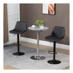 HOMCOM 835-735V00BK Swivel Bar Stools Set of 2 Mode d'emploi