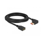 DeLOCK 87078 DisplayPort extension cable male 90&deg; right angled to female 8K 60 Hz 2 m Fiche technique