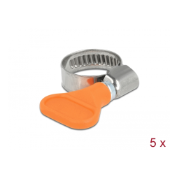 DeLOCK 19513 Butterfly Hose Clamp stainless steel 400 SS 16 - 25 mm 5 pieces red Fiche technique | Fixfr