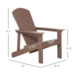 Outsunny 84B-637RD Outside Patio &amp; Backyard Lounge Adirondack Chair Mode d'emploi