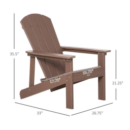 Outsunny 84B-637RD Outside Patio & Backyard Lounge Adirondack Chair Mode d'emploi | Fixfr