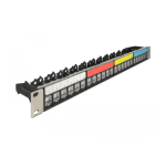 DeLOCK 66821 19&Prime; Keystone Patch Panel 12 Port tool free Fiche technique