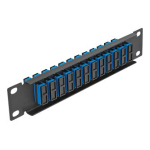 DeLOCK 66771 10&Prime; Fiber Optic Patch Panel 12 Port SC Duplex blue 1U black Fiche technique